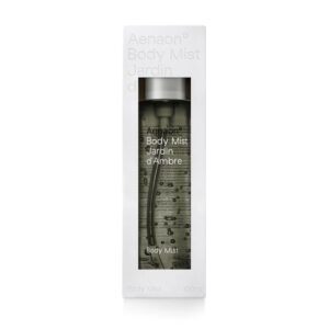 Aenaon Jardin d'Ambre Body Mist 100ml, a refreshing, natural skincare mist with organic ingredients, offering a luxury wellness experience and long-lasting scent.