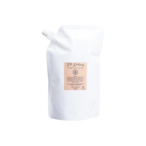 Eco-friendly refill pouch bag of Ella Delannoy liquid hand soap with argan oil for hotel supplies, perfect for sustainable luxury hotel cosmetics and guest toiletries.