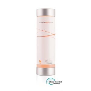 300ml bottle of "Simple and Pure" hotel shampoo for hair and body, featuring luxury hotel cosmetics in a recyclable press bottle, ideal hotel amenities and guest toiletries.