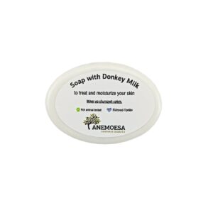 A soap 80g with natural donkey milk. Moisturize face and body soap for skin deep hydration, handmade, from Anemoesa.