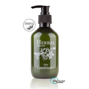 A hotel conditioner 300ml with ginseng, Herbal, in a refillable dispenser bottle