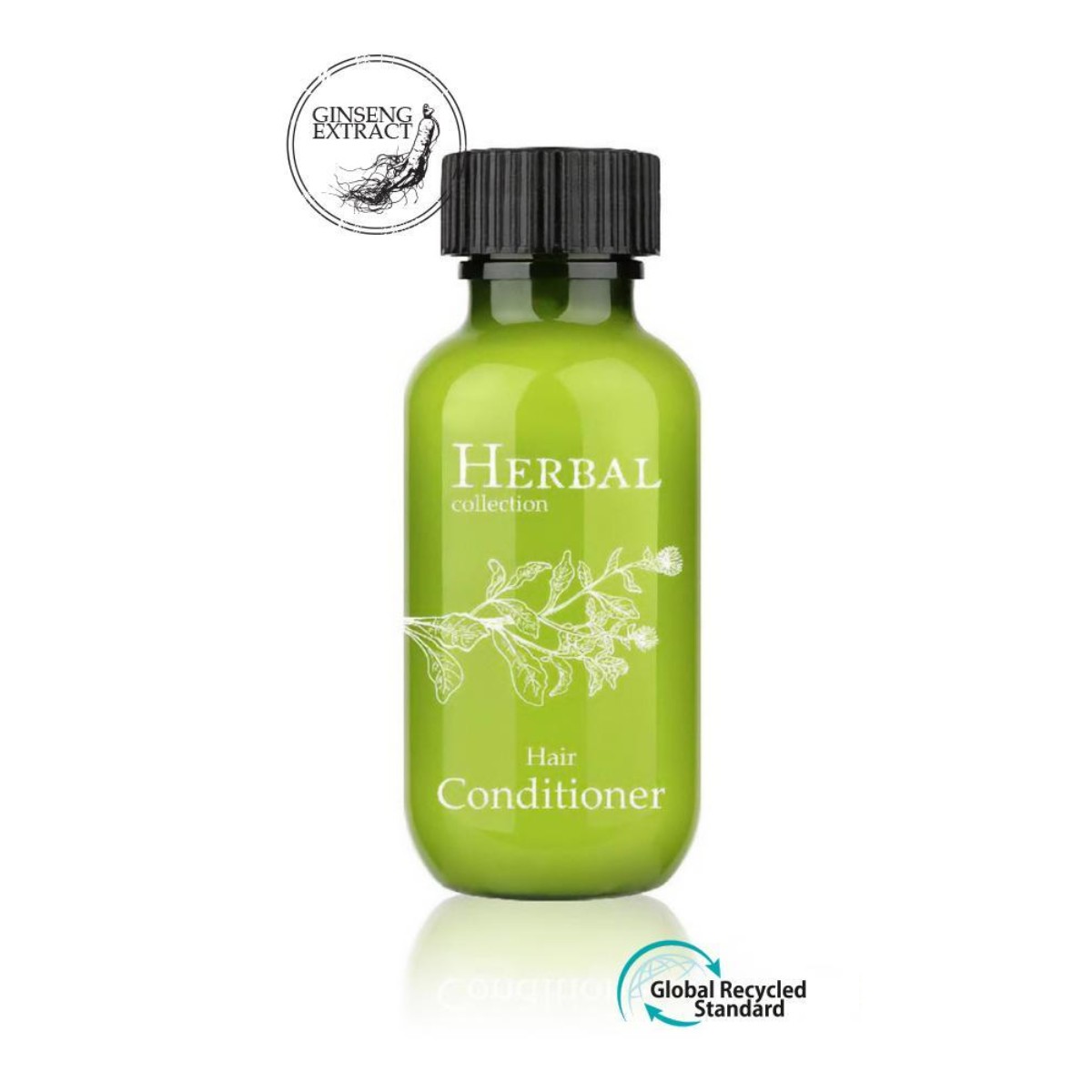 Luxury hotel conditioner 37ml with ginseng extract, Herbal collection. Premium hair care toiletries for hotels